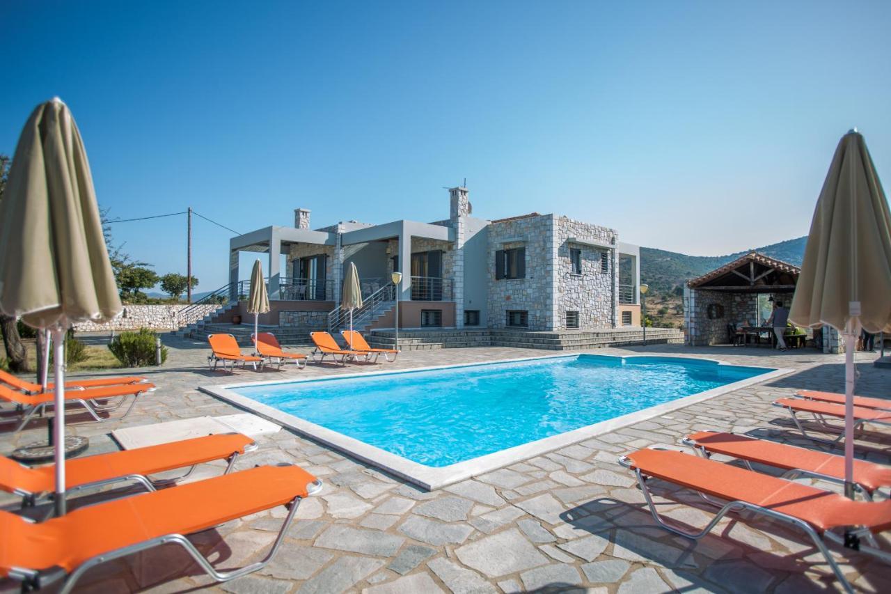 Raise Luxury Villas With A Great Sea View Of Astros Orini Meligou Exterior foto